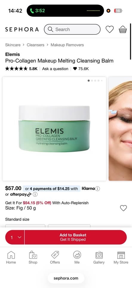 Elemis Pro-Collagen Makeup Melting Cleansing Balm 20g - photo 2