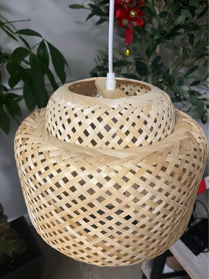 Natural bamboo chandelier - photo 2