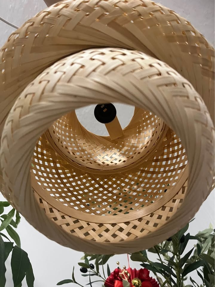 Natural bamboo chandelier - photo 4