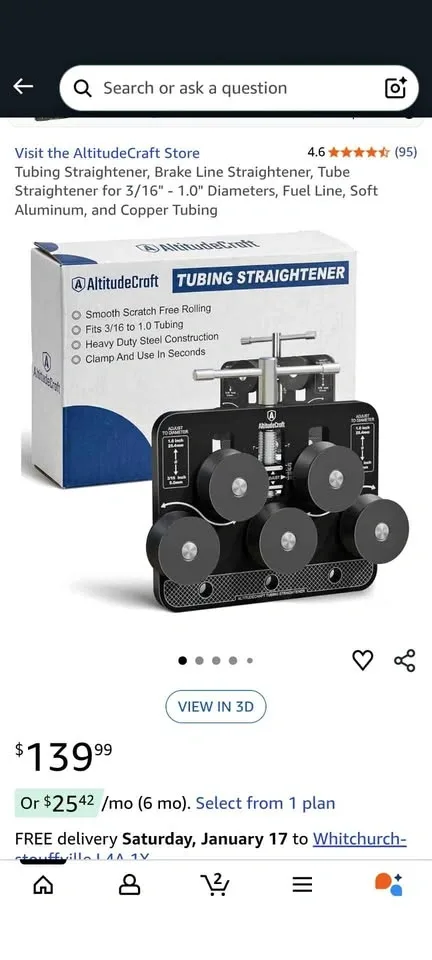 Tubing Straightener for 3/16" - 1.0" Diameter