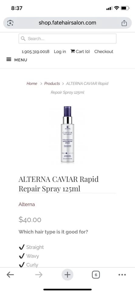 Caviar Rapid Repair Spray - Hair