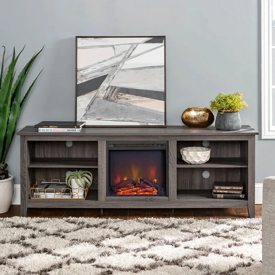 Brand New 70” Fireplace TV Stand (In Box) – Darby Home Co