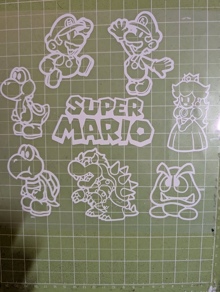 Super Mario Vinyl Decal Set | Nintendo Car Window Graphics