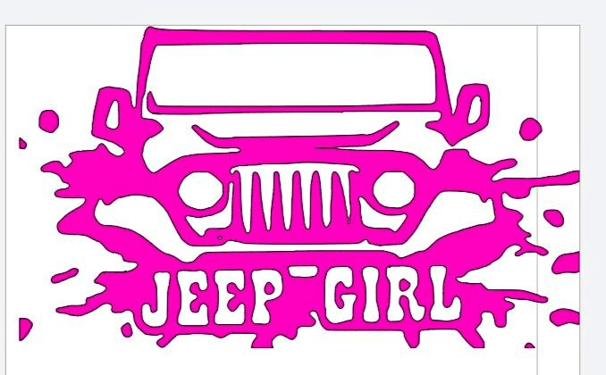 Jeep Girl Splatter Decal | Off-Road Vinyl Decal for Cars/Windows