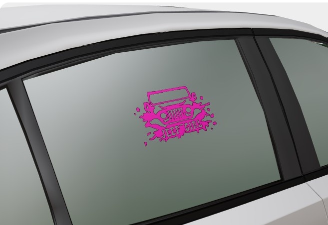 Jeep Girl Splatter Decal | Off-Road Vinyl Decal for Cars/Windows - photo 2