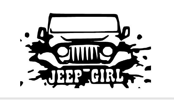 Jeep Girl Splatter Decal | Off-Road Vinyl Decal for Cars/Windows - photo 3