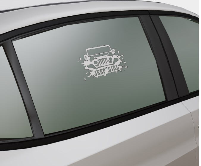 Jeep Girl Splatter Decal | Off-Road Vinyl Decal for Cars/Windows - photo 4
