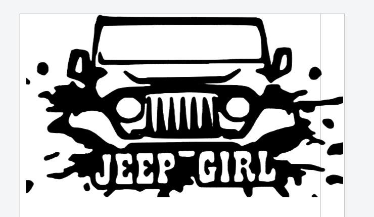 Jeep Girl Splatter Decal | Off-Road Vinyl Decal for Cars/Windows - photo 5
