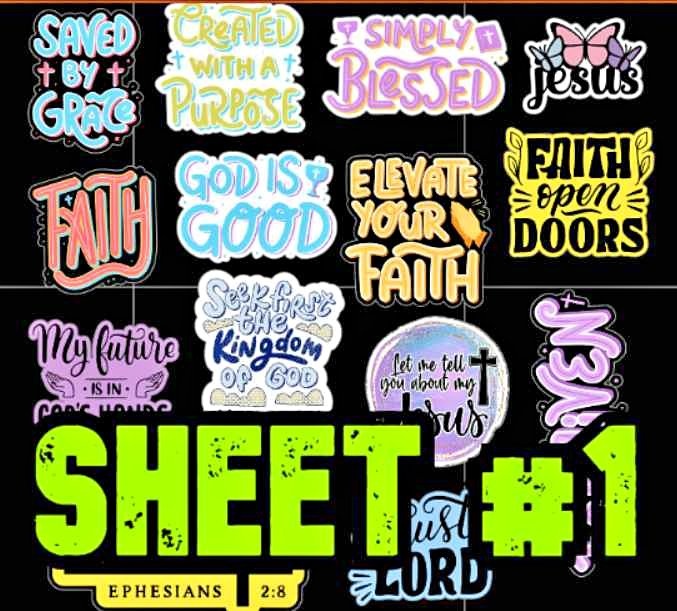 Christian Faith Waterproof Vinyl Stickers