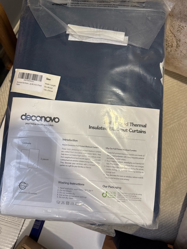 Deconovo Foil Printed Thermal Blackout Curtains (2 Panels) - photo 2