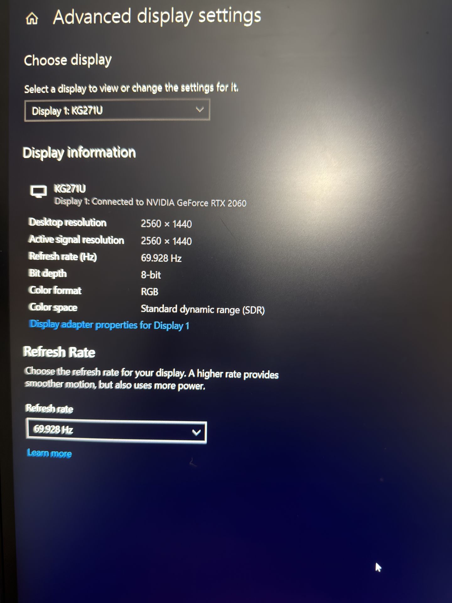 Acer KG271U 27” 1440p Monitor – 75Hz, FreeSync, Great Condition - photo 3