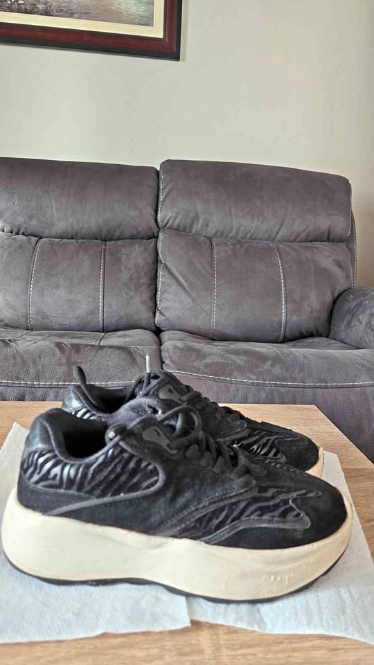 Zara Black Chunky Sole Sneakers - Size 8