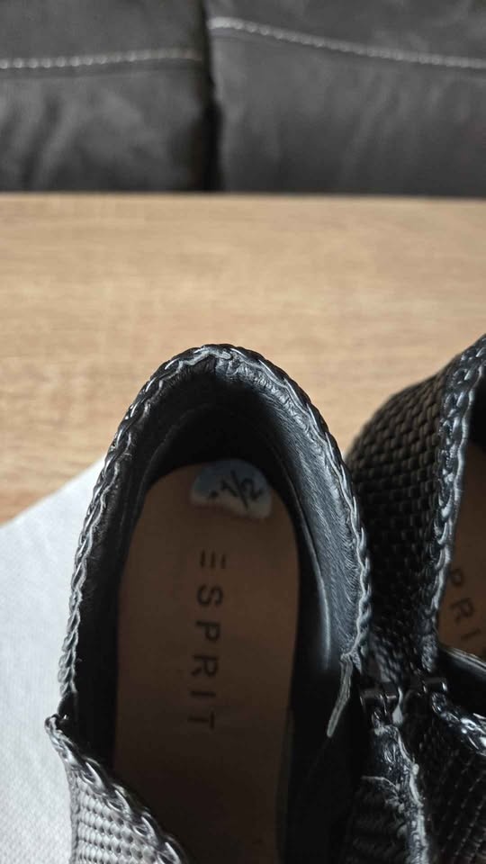 Esprit Black Woven Ankle Boots Size 7.5 - photo 5