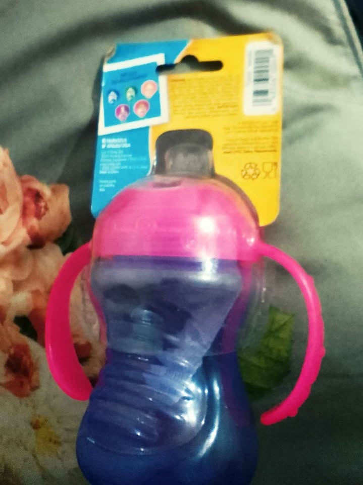 New Nuby 1st Sipeez Grip N Sip No Spill Pink Purple Sippy Cup - photo 2