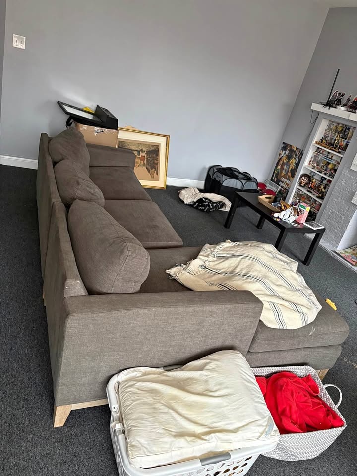 Grey Sectional Couch with Chaise