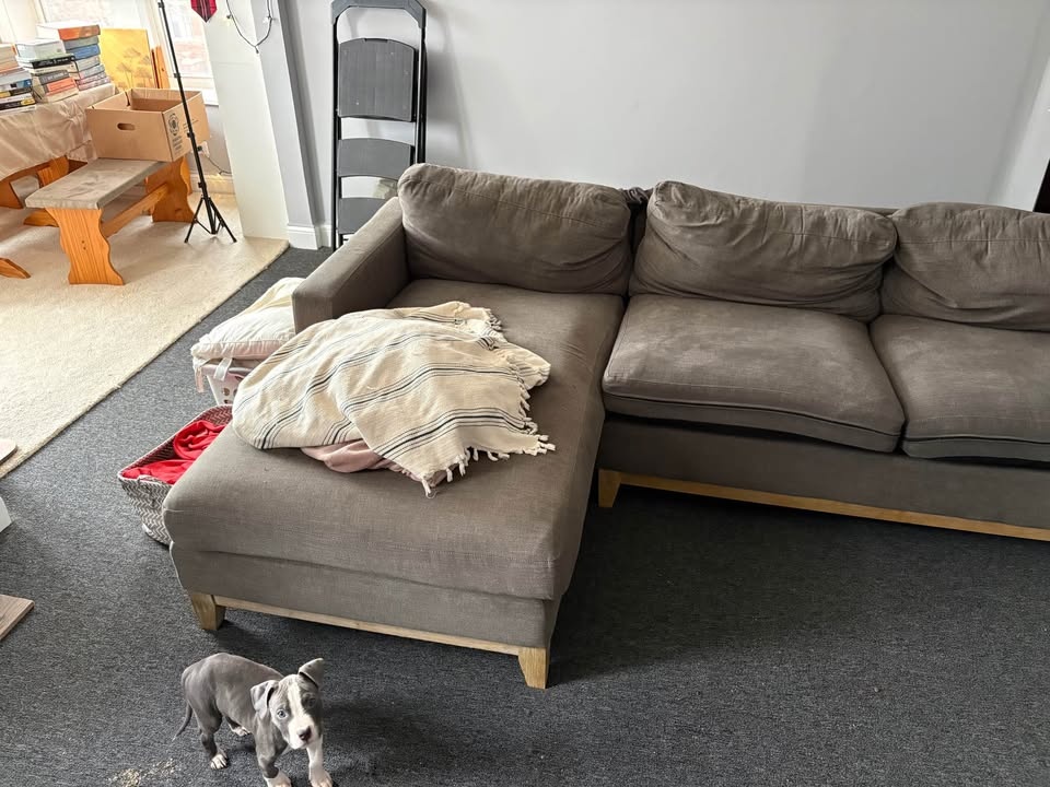 Grey Sectional Couch with Chaise - photo 2