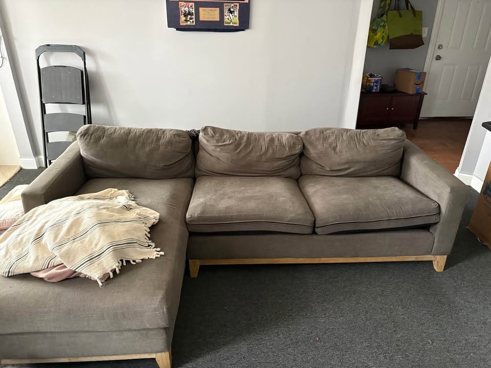 Grey Sectional Couch with Chaise - photo 3