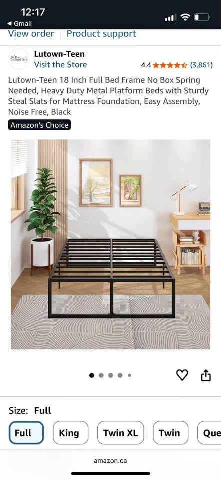 Full Size Bed Frame - 18 Inch Height
