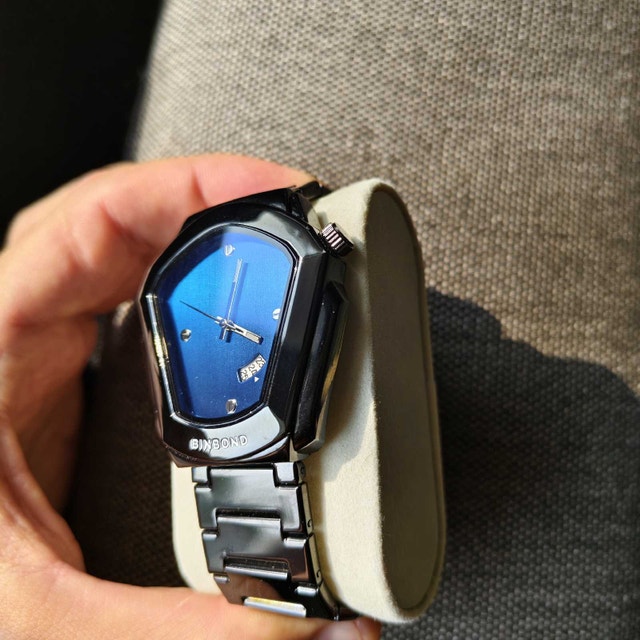 New Design Full Metal Watch with Blue Dial - photo 2