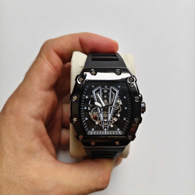 Big Beautiful Piano Black Gloss Men's Metal Watch ⌚ - photo 2