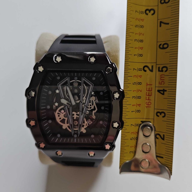 Big Beautiful Piano Black Gloss Men's Metal Watch ⌚ - photo 5