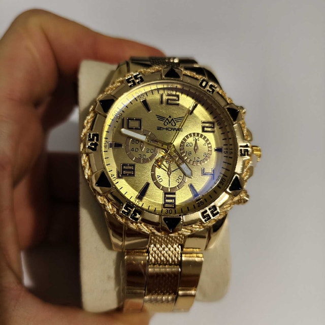 Full Gold Luxury Metal Men's Watch - photo 2