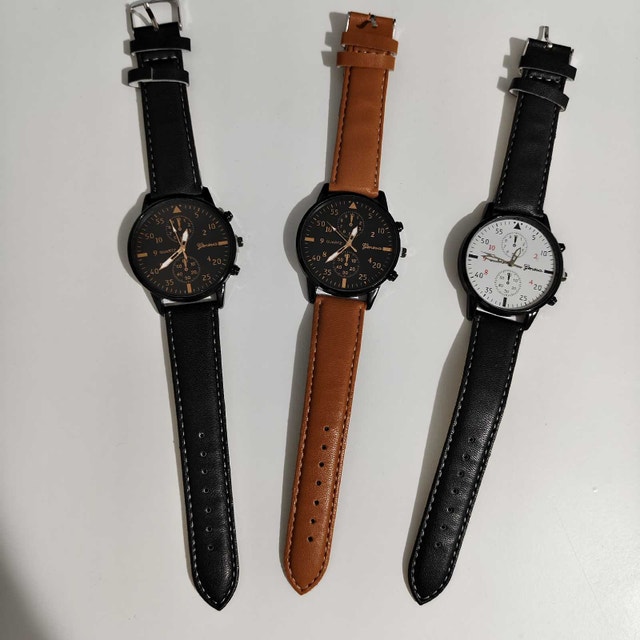 Casual Classic Dress Watch with Leather Strap - Brand New - photo 3
