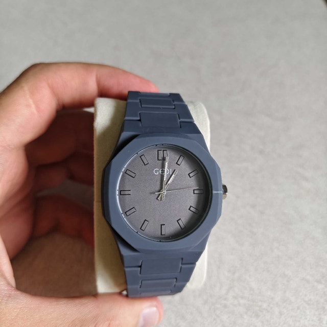 Beautiful Dark Grey Soft Touch Sport Watch