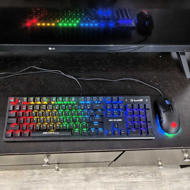 Mechanical Gaming Keyboard & Mouse Combo. Barely used