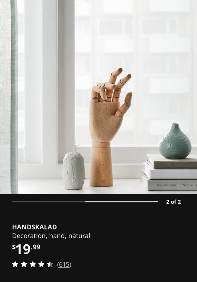 IKEA Handskalad Wooden Hand Decoration - photo 3