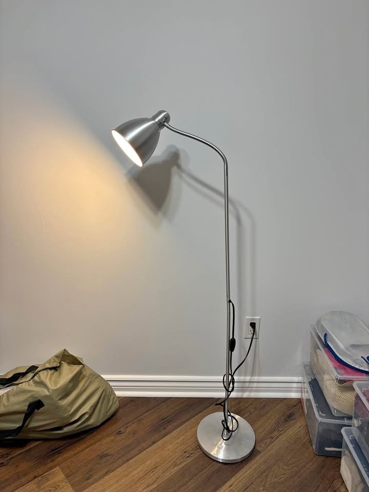 IKEA Lersta Floor Lamp - Aluminum Chrome