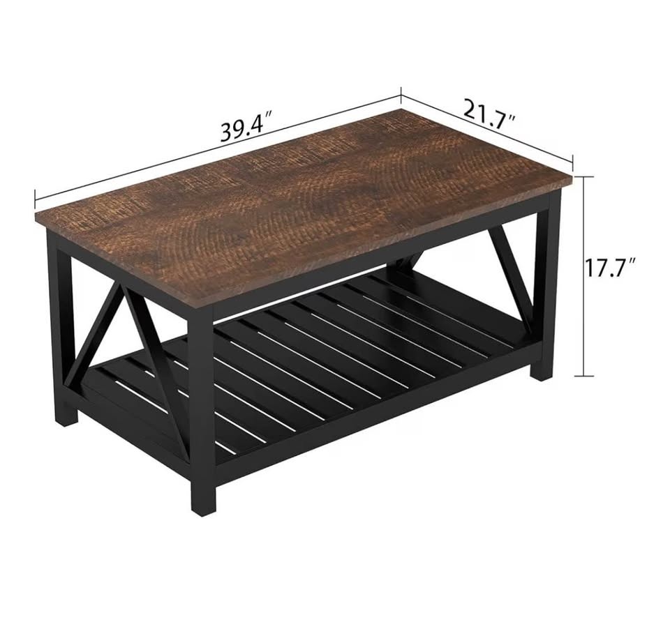 Black Farmhouse Coffee Table - photo 2