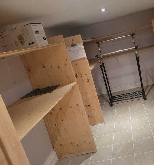 Wood shelf and bracket