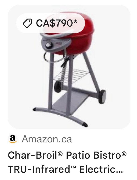 Char-Broil Patio Electric BBQ Grill with cover