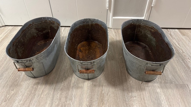 Rustic Farmhouse Company Galvanized Tubs - Set of 3 - photo 2