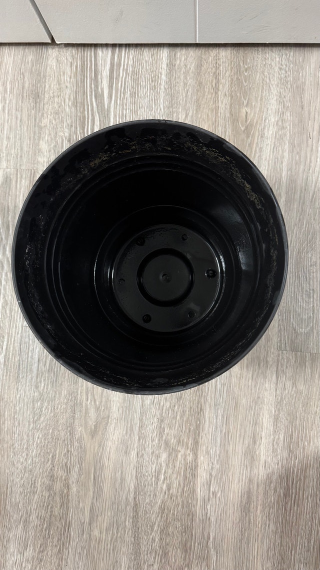 Bloem Living 10 inch Black Saturn Planter with Saucer - photo 2