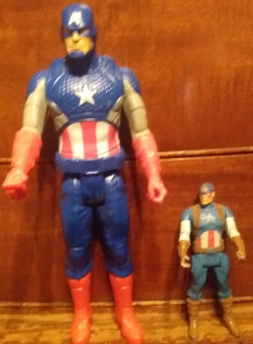 Captain America 12-in Hasbro 2014 & 6-in 2016 Figures