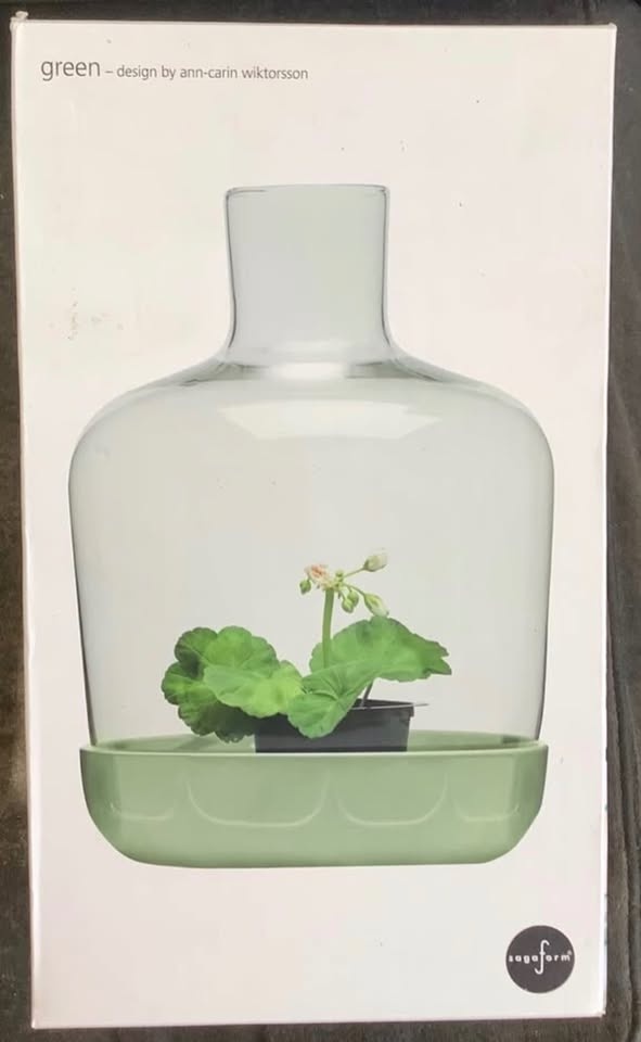 Sagaform Sage Green Greenhouse Terrarium with Glass Cover - photo 3