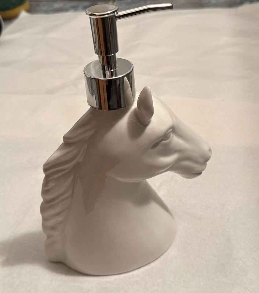 NEW, Horse shaped white Porcelain Soap Dispenser by Imm Living