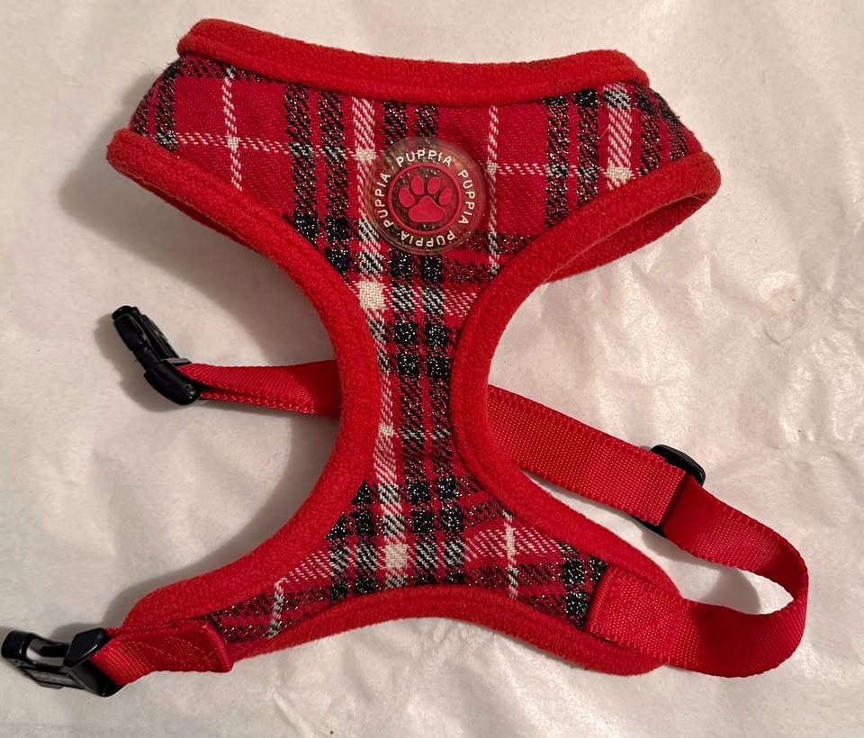 Puppia Red Plaid Dog Harness - Size Small