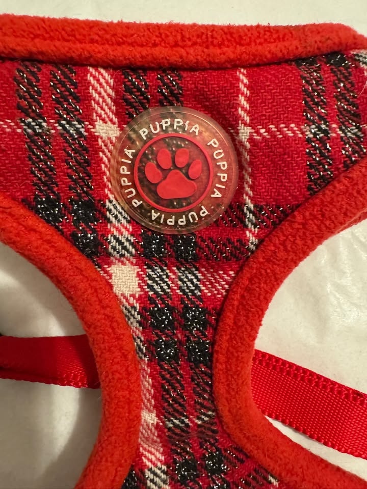 Puppia Red Plaid Dog Harness - Size Small - photo 2