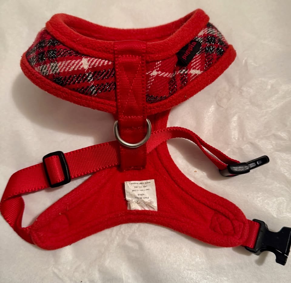 Puppia Red Plaid Dog Harness - Size Small - photo 3