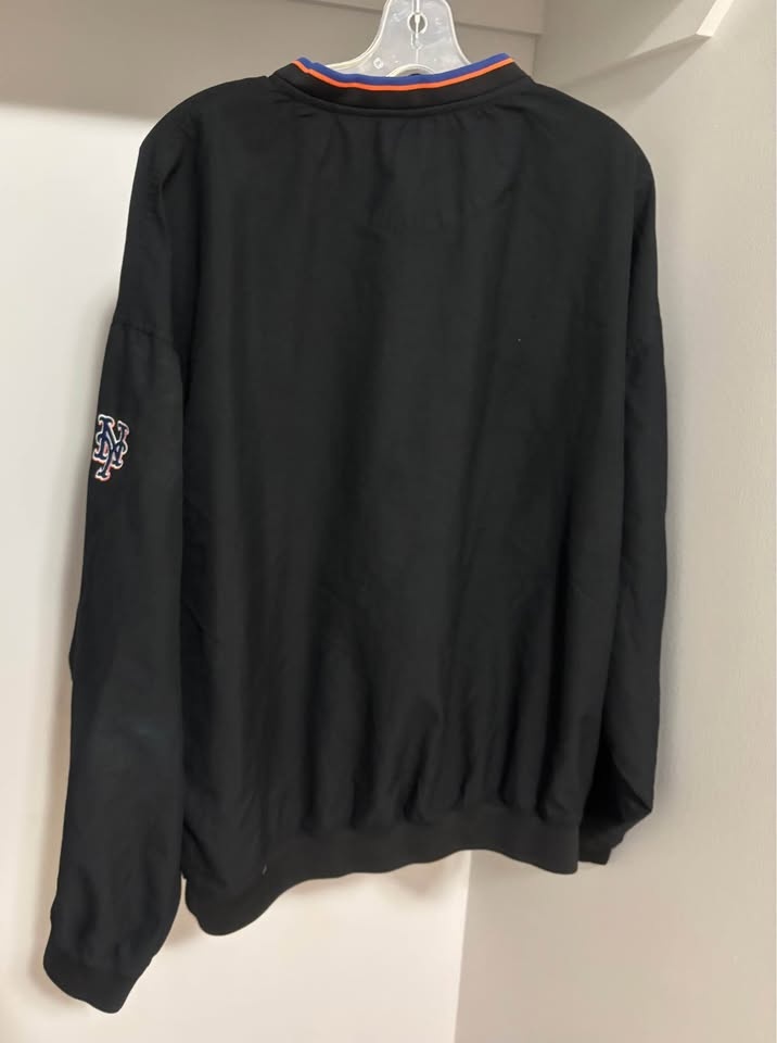 VTG New York Mets Windbreaker XXL Black Nike Center Swoosh Pullo - photo 2