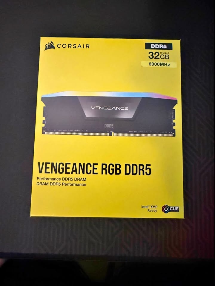 CORSAIR Vengeance 32GB DDR5 6000MHz RGB RAM (2x16GB)