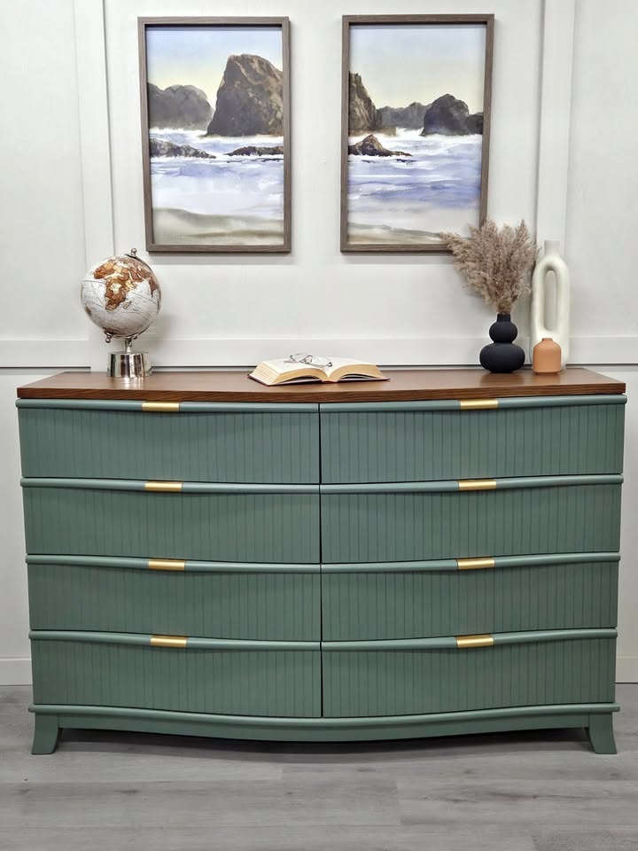 Beautiful Curved Dresser - Studio Refinished