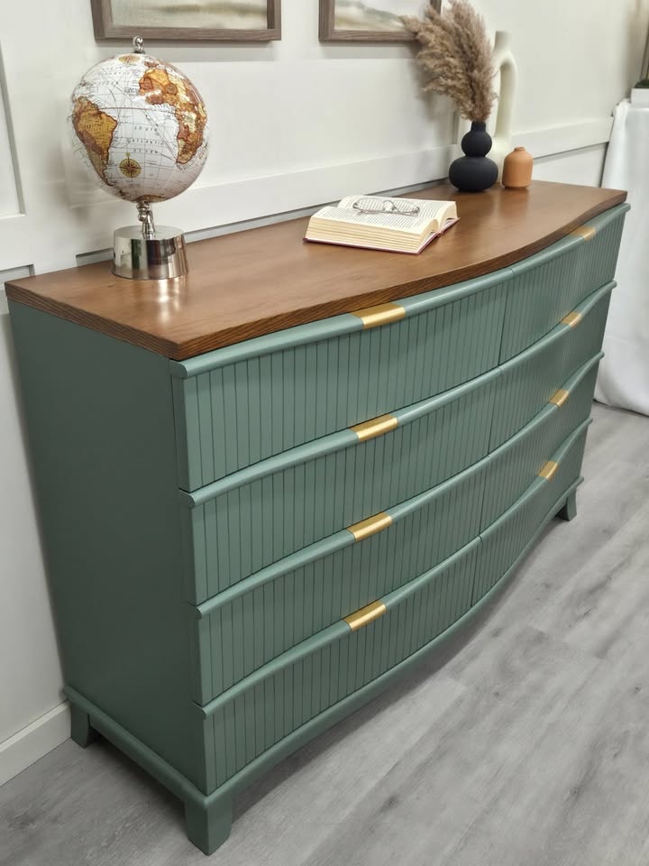 Beautiful Curved Dresser - Studio Refinished - photo 2