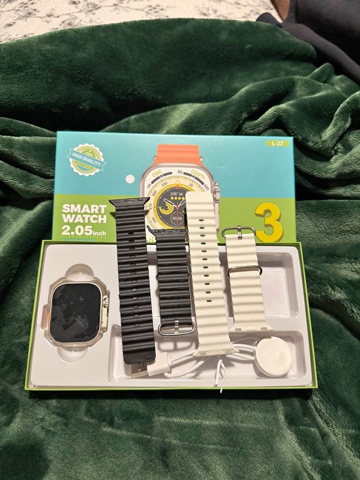 Ultra Smart Watch 2.05 inch - 2 Straps - Brand New