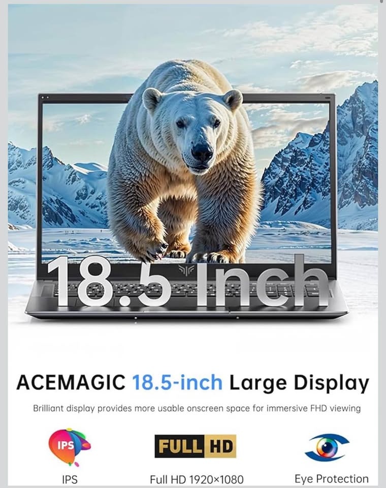 ACEMAGIC AX18 Laptop - 18.5" FHD, Intel N150, 16GB RAM, 512GB SS - photo 2