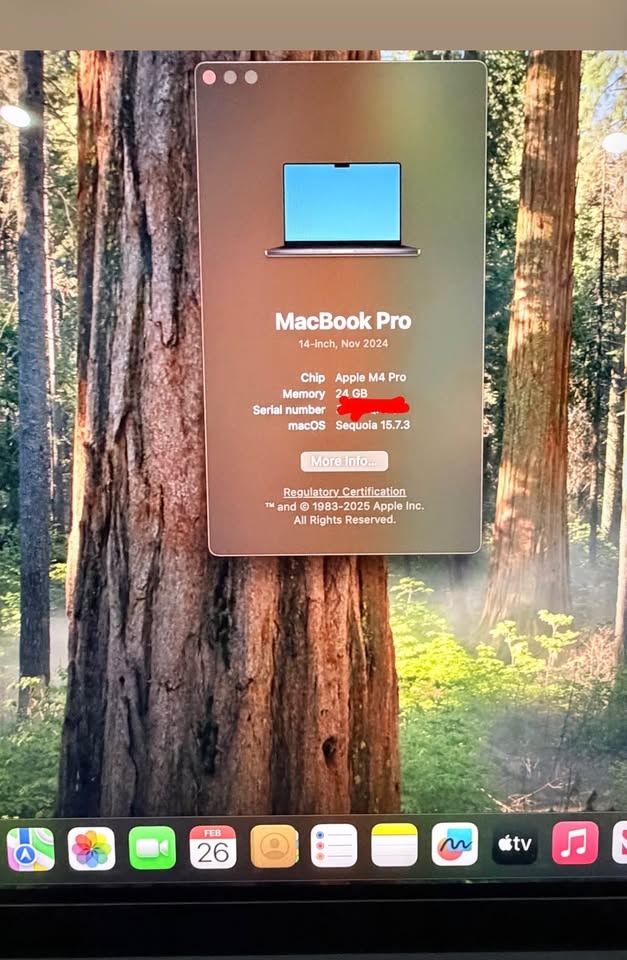 14” MacBook M4 Pro (24GB/512GB) + AppleCare+ until Nov 2026 - photo 2