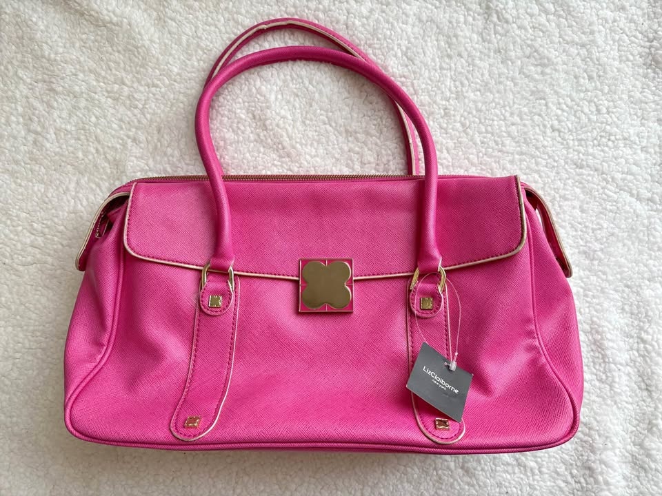 NWT Liz Clairborne Vintage Y2K Pink Large Satchel